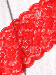 6pcs Floral Lace Thongs Scallop Trim Panties Soft Comfy Women's Lingerie