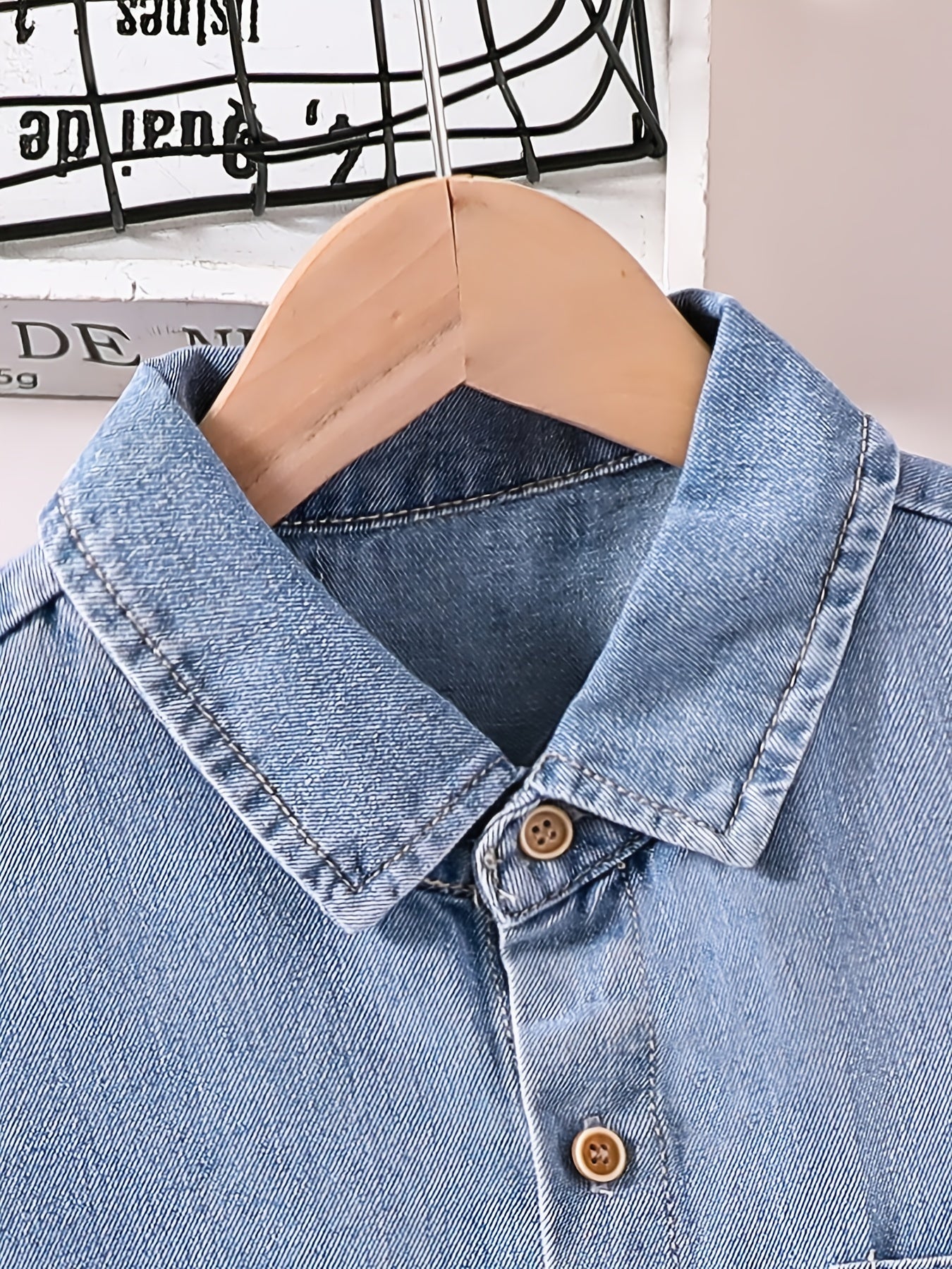 Boys Denim Top Casual Short Sleeve Shirt Summer Clothes