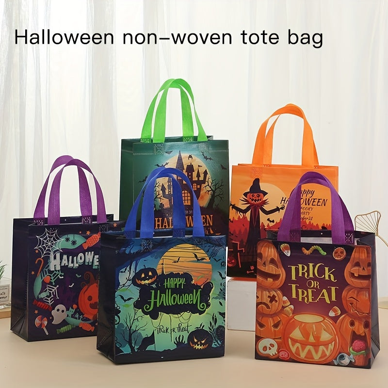 Cartoon Halloween Pattern Storage Handbag Lightweight Gift Non Woven Bag