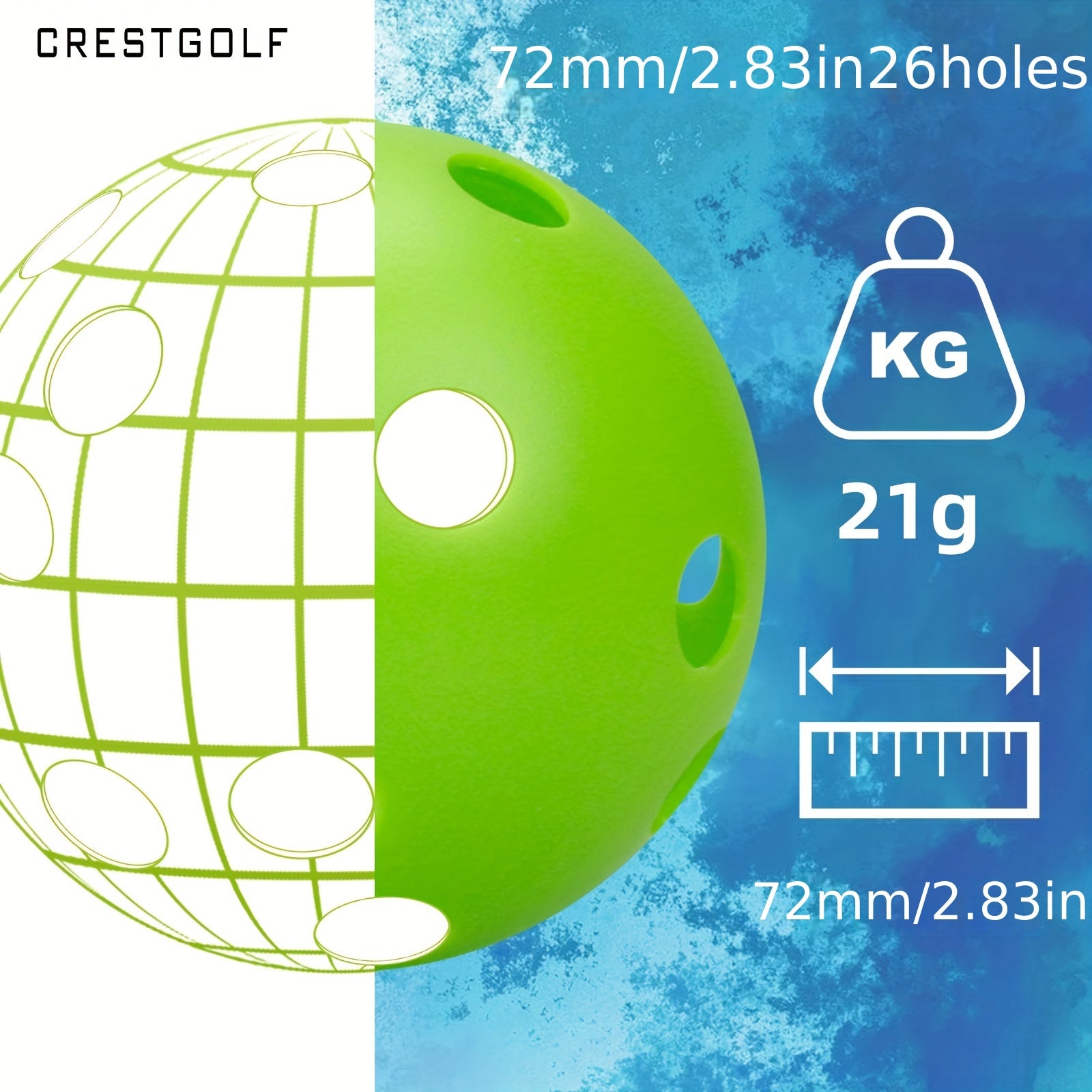 9pcs Pickleball PE Material Pickleballs Outdoor Sports Exercise