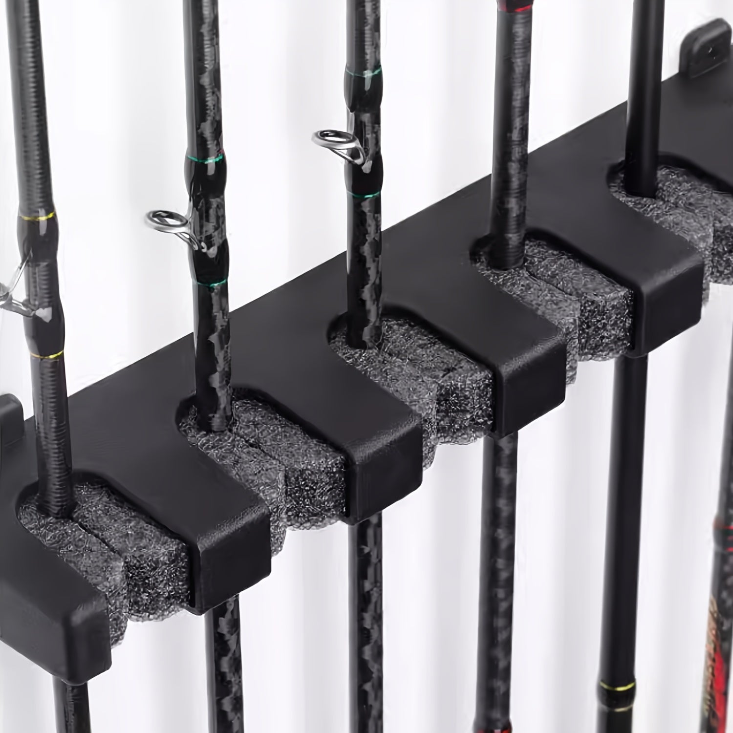 Wall Mounted 6 Rod Storage Rack Fishing Pole Display Holder