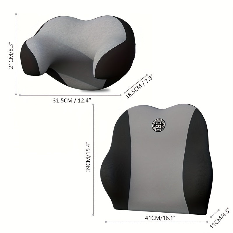 Memory Foam Neck Support Pillow for Car Seat and Office - Relieve Neck Pain