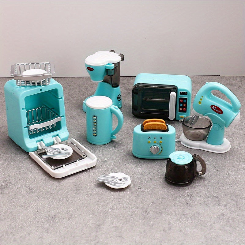 Pink Dollhouse Kitchen Set with Appliances & Accessories