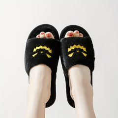 Women's Pumpkin Embroidery Plush Slippers