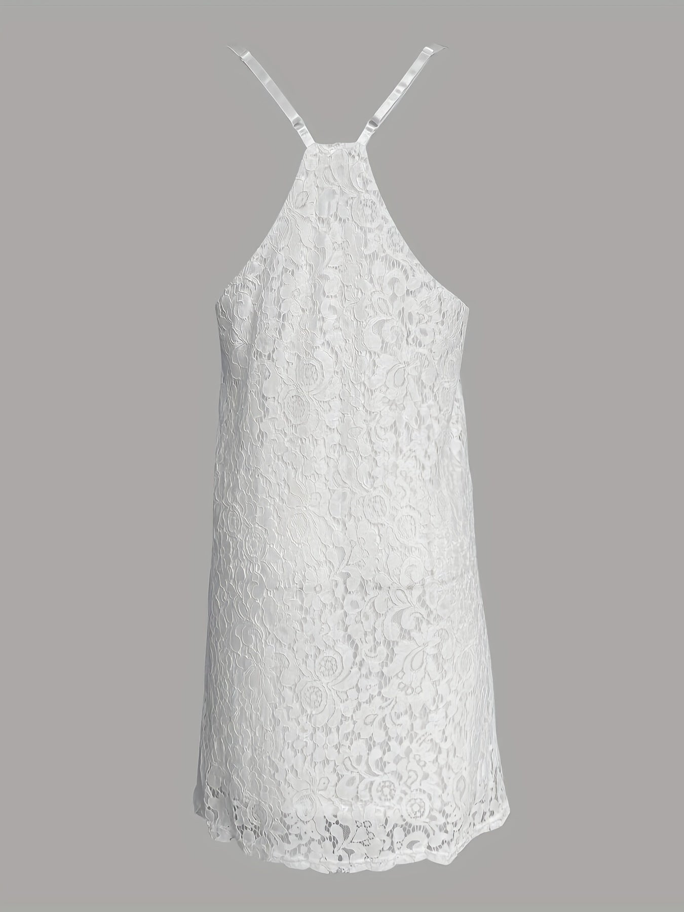 Sexy Lace V Neck Spaghetti Dress Women's Clothing