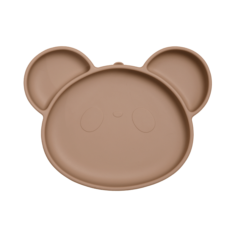 Panda Silicone Children's Feeding Plate with Suction Cup