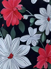 Floral Print Open Front Cardigan