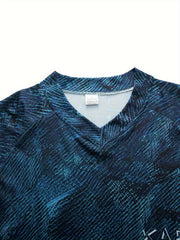 Men's V Neck Tee Casual Comfy T shirt for Spring & Fall