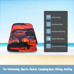 Mutao Microfiber Beach Towel Quick Drying Soft 69x139cm