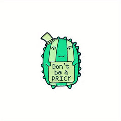 Green Plant Prickly Pear Pattern Brooch Funny Bag Accessories Girls Hat Jewelry