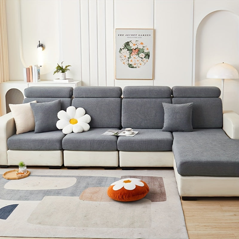 Waterproof Jacquard Sofa Cover Stretch Slipcover Anti-scratch Furniture Protecto