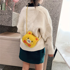 Girls Cartoon Bear Pattern Mini Shoulder Bag