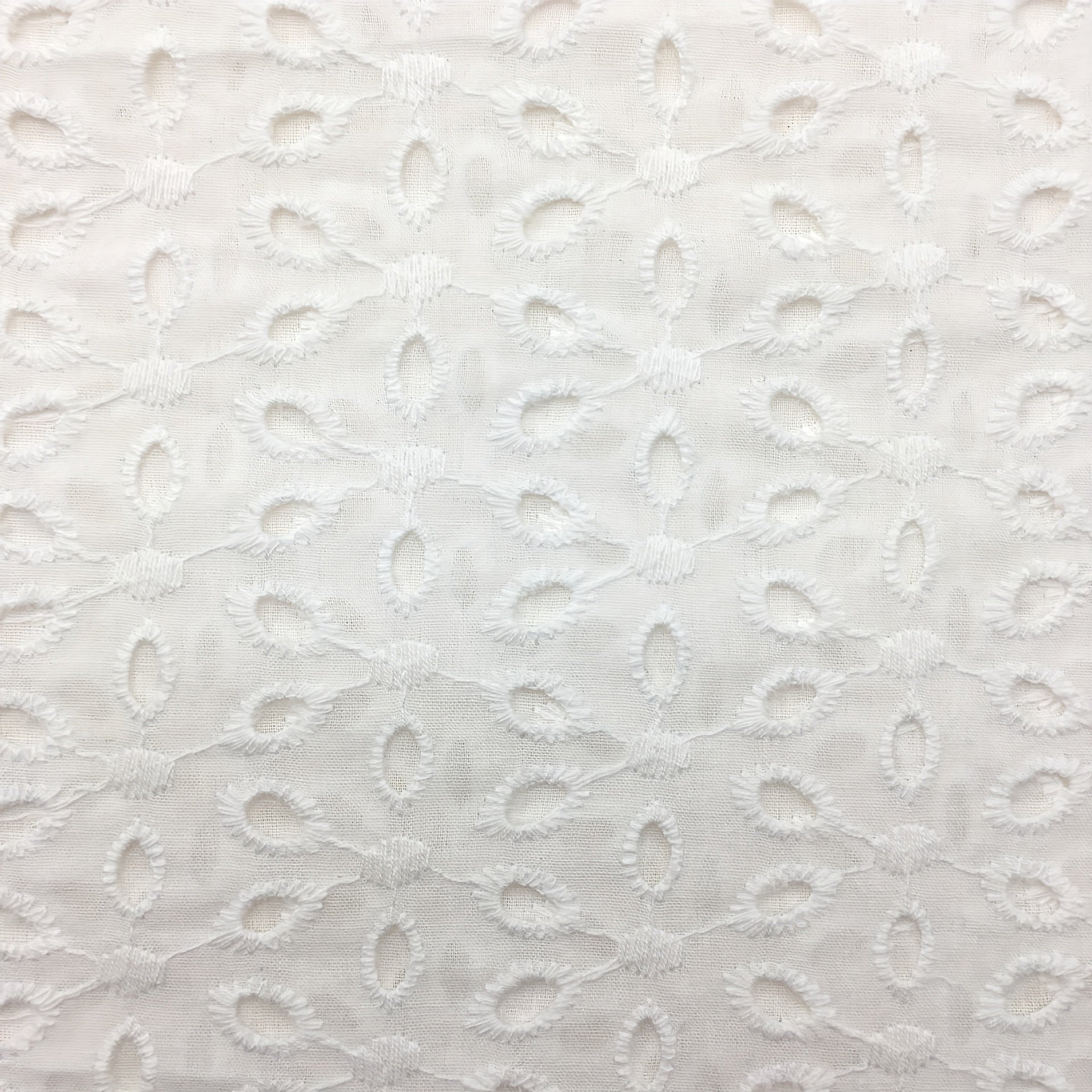 1m Cotton Bottom Cloth Embroidery Fabric Hollow Lace Punch Dress Embroidery