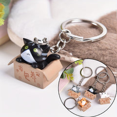 3D Cat Doll Keychain Cartoon Kitten Pendant For Outdoor Travel