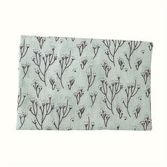 6pcs Plant Series Burlap Fabric for DIY Sewing Craft