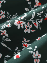 Girls Flower Print Dress with Waist Band - Summer Clothes