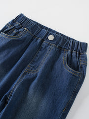 Toddler Boys Stretch Denim Jeans Elastic Waist Kids Clothes