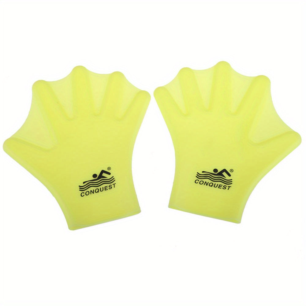 Adult Swimming Webbed Gloves Hand Paddle Silicon Diving Equipment