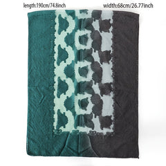 Gradient Scarf Leaf Pattern Versatile Shawl Beach Towel