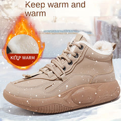 Women's Snow Boots Faux Fur Lining Thermal Winter Ankle High Shoes