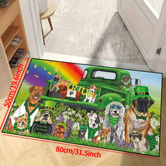 Lucky Pups Area Rug Waterproof Machine Washable Carpet
