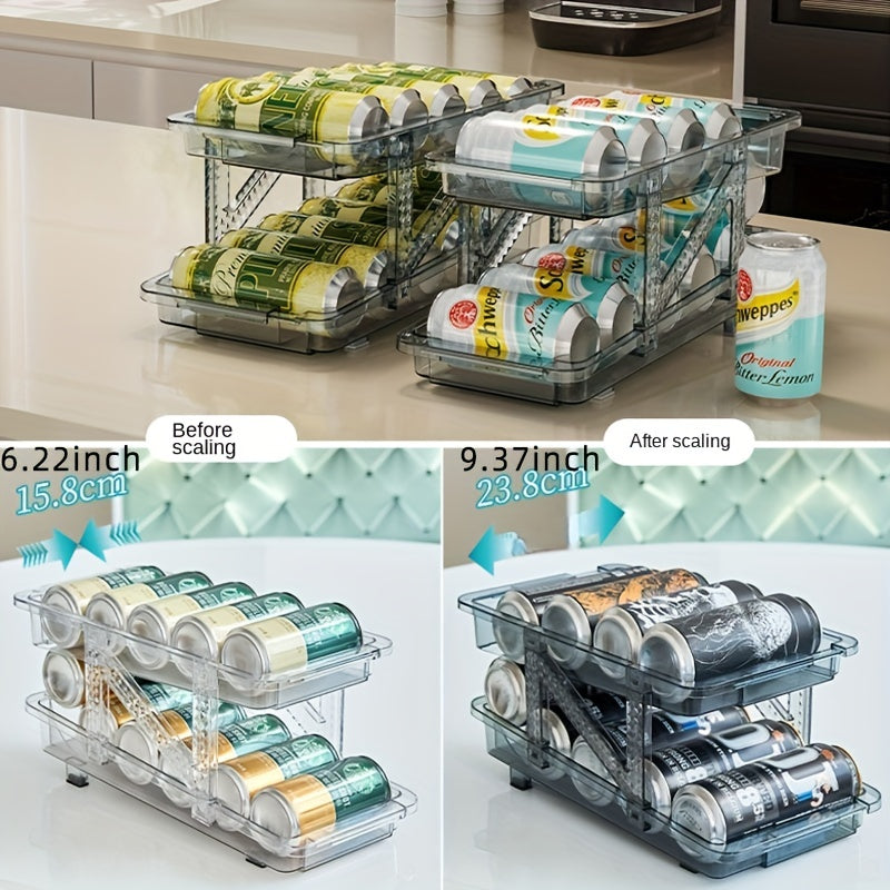 Telescopic Beverage Storage Box Automatic Filling Can Storage Rack