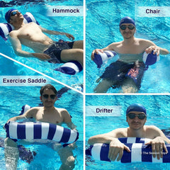 Portable Inflatable Water Hammock Set with Pump for Travel