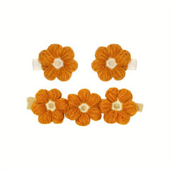 Girls Flower Headband Kids Elastic Hairband Floral Hair Accessories