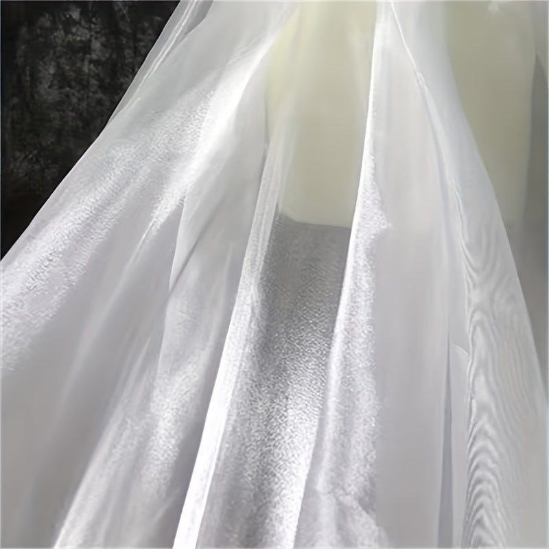 Wide Water Gloss Yarn Glitter Organza Fabric for Wedding Dress