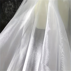 Wide Water Gloss Yarn Glitter Organza Fabric for Wedding Dress