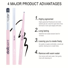 Colorful Waterproof Eyeliner Pen Slim Brightening Eyelid Under Crease