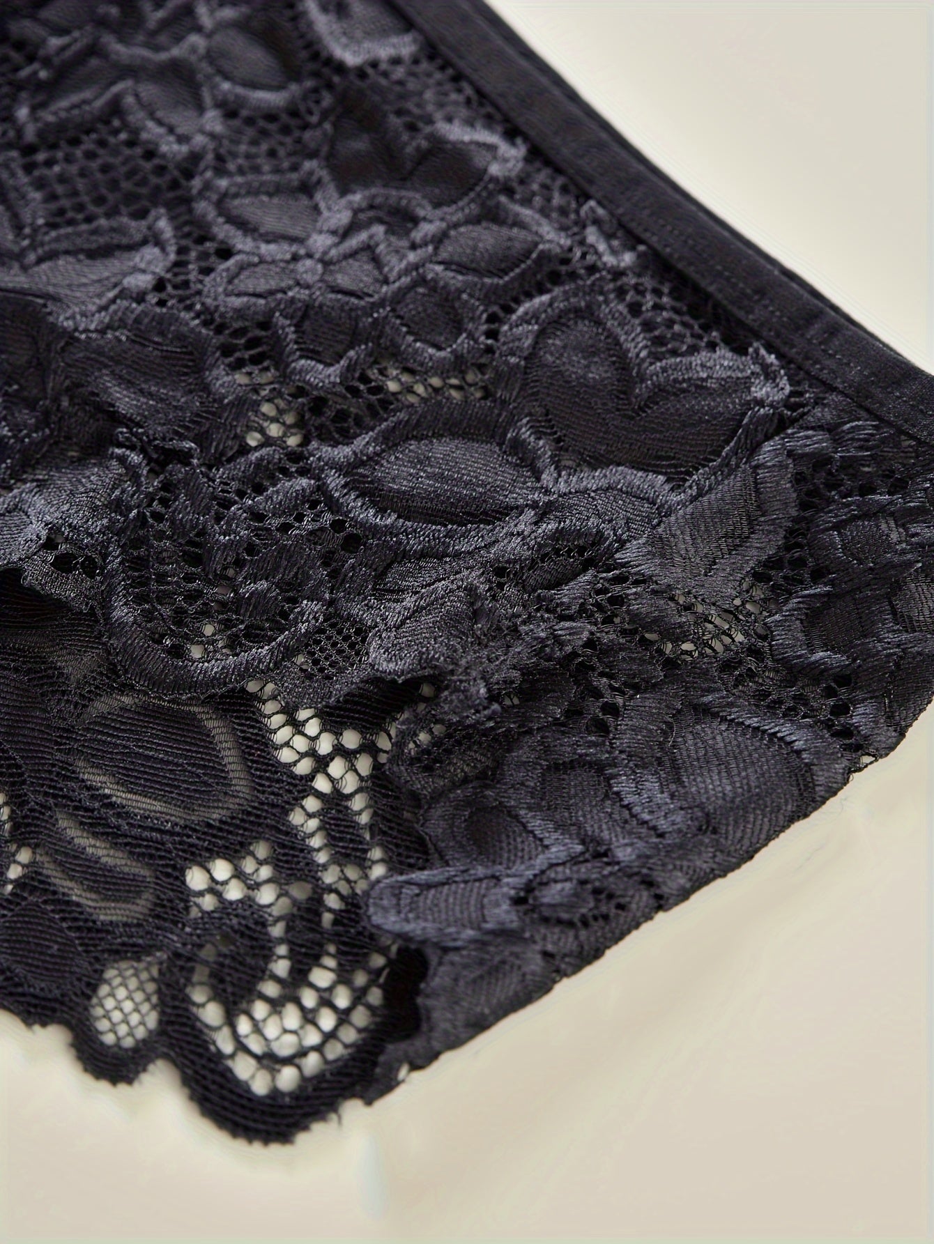 3-Pack Women's Plus Floral Lace High Waist Briefs Set