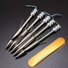 5pcs Stainless Steel Fish Arrow Model in Iron Box