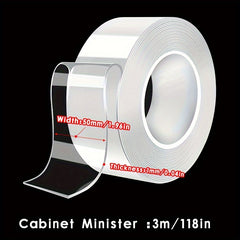 Nano Tape Double Sided Tape Transparent Reusable Washable Strong Adhesive Gel