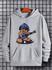 Men's Bear Guitarist Graphic Hoodie