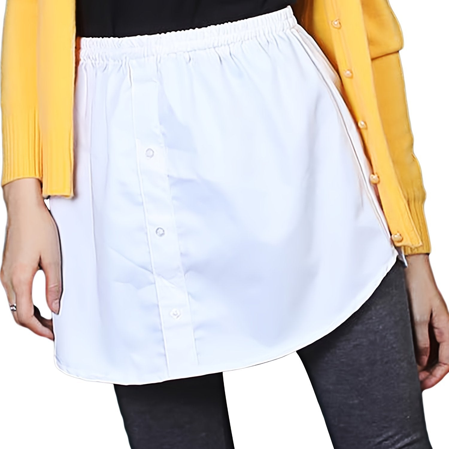 Casual Adjustable Layering Skirts Elastic Waist Mini Crop Skirts