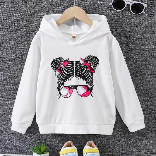 Girls' Camo Portrait Graphic Hooded Sweatshirt