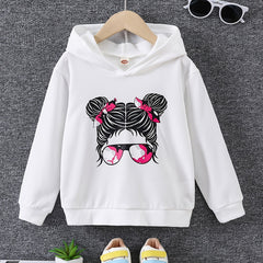 Girls' Camo Portrait Graphic Hooded Sweatshirt