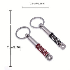 Metal Brake Disc Shock Absorber Keychain - Car Modified Keychain
