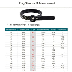 Plastic Ring Sizer Finger Gauge Tester Magnified Glass Jewellery Measure Tool