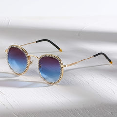Fashionable Casual Round Vintage Sunglasses