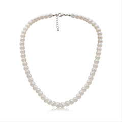 Men's Faux Pearl Beaded Necklace