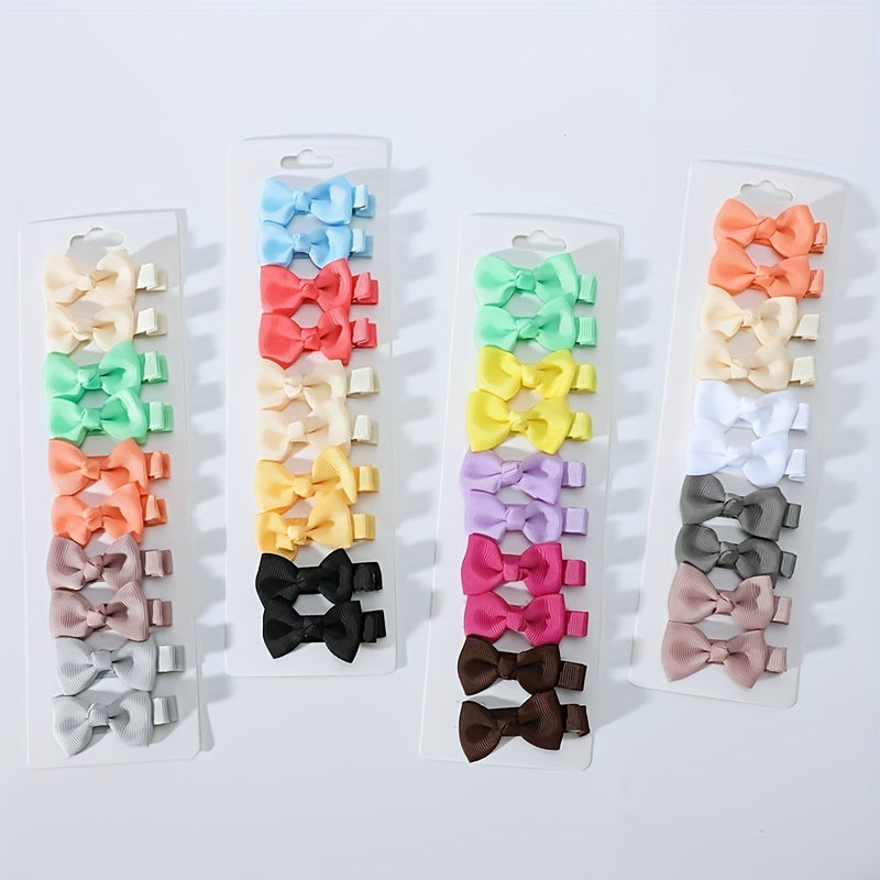 10pcs Bowknot Hair Clips & Headpins for Baby Girls Hair Accessory