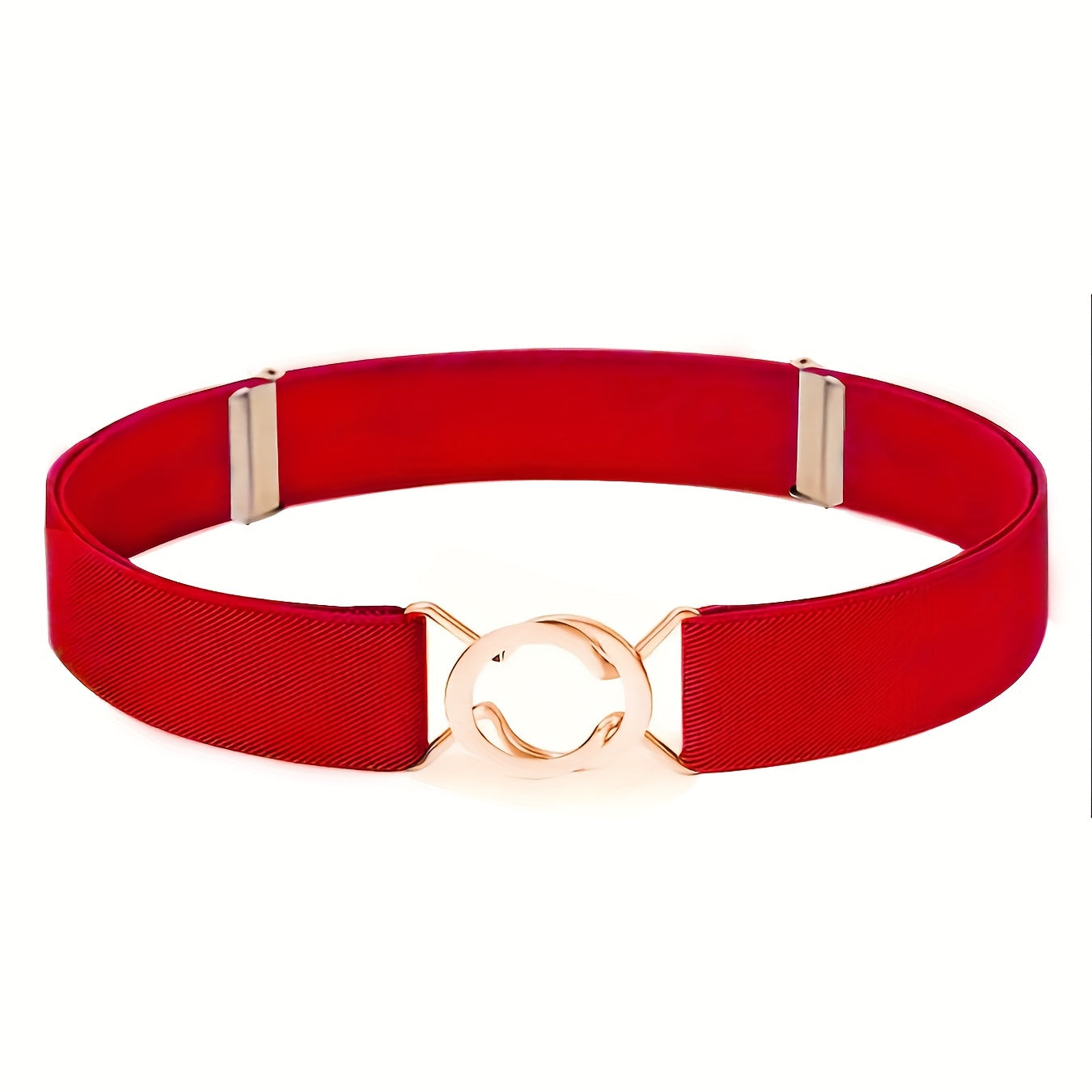 Women's Elastic Waistband with Adjustable Metal Buckle