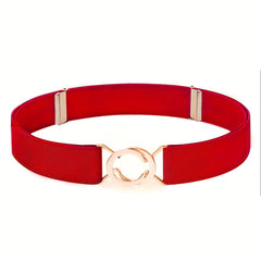 Women's Elastic Waistband with Adjustable Metal Buckle