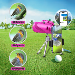 High Powered Monocular Telescope with Smartphone Adapter