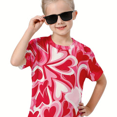 Tie Dye Clover Print 3D T-Shirt for Boys Girls Sports Gift