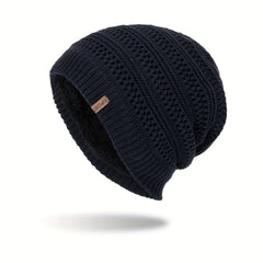Men's Woolen Fleece Knitted Hat Thickened Warm Pullover