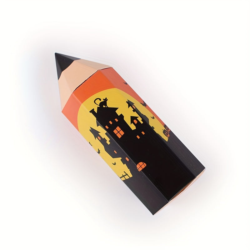 10pcs Halloween Cartoon Pencil Candy Packaging Box Party Decor