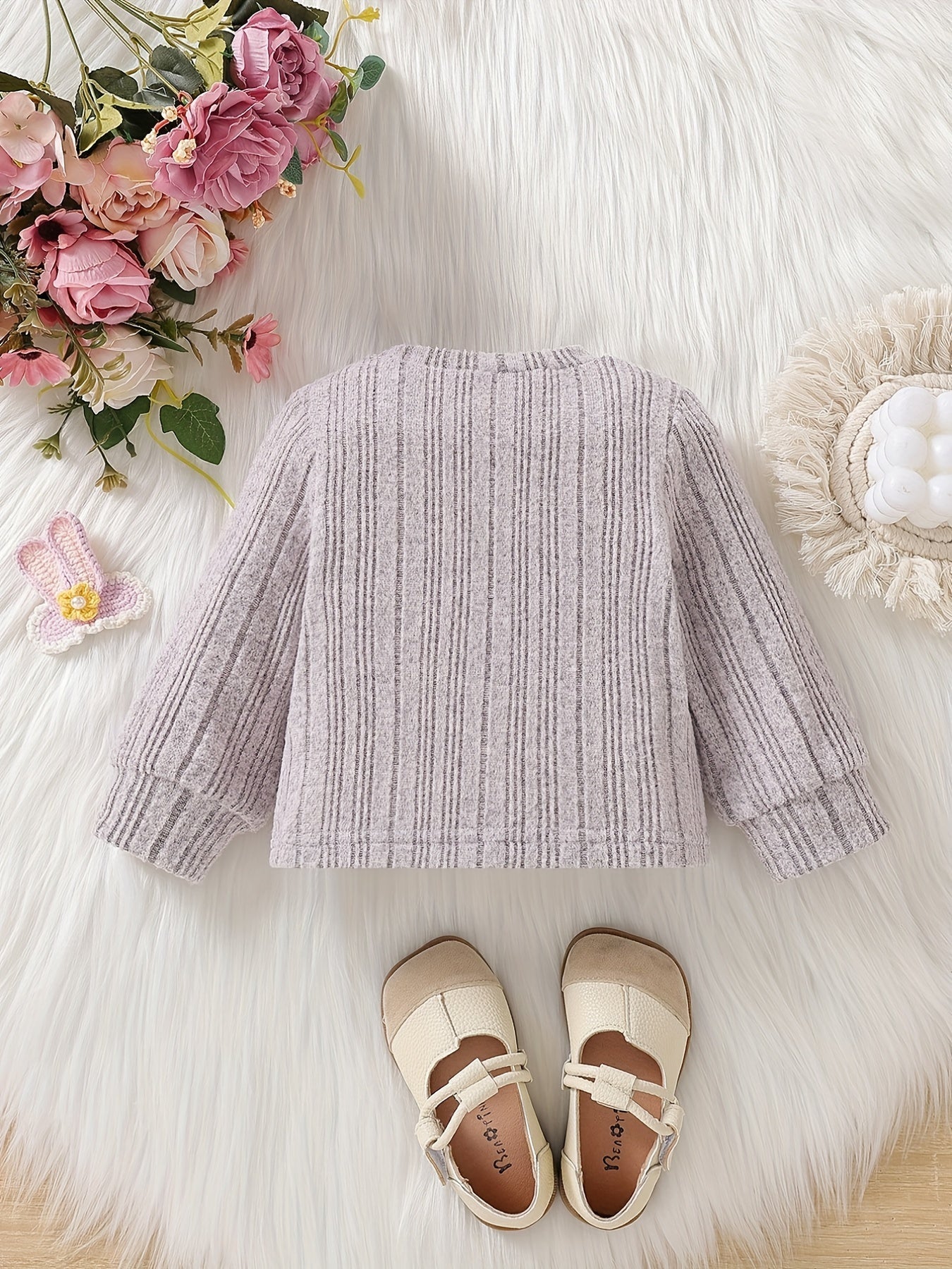 Baby Girls Casual Knit Bottoming Shirt Kids Pullover
